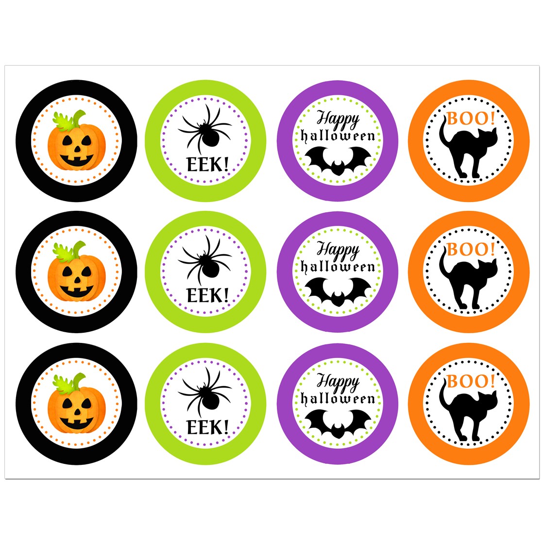 Halloween Party Cupcake Toppers by That Party Chick Stripe