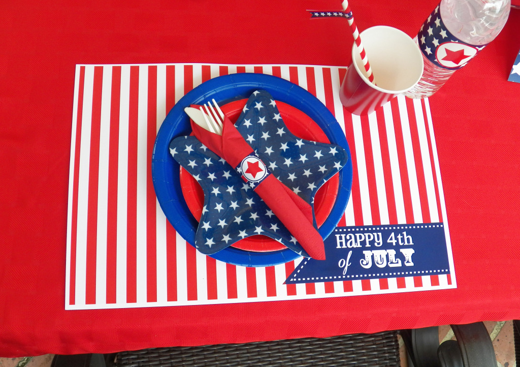 fourth of july place setting