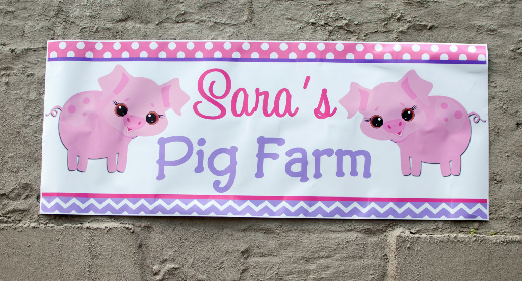 pig party big banner