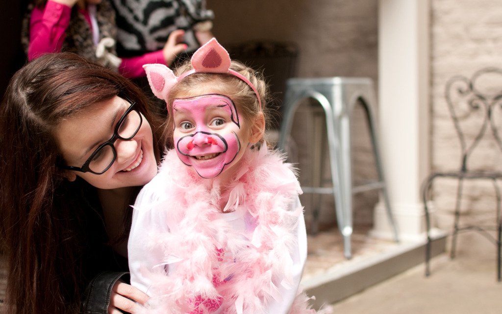pig party face painting