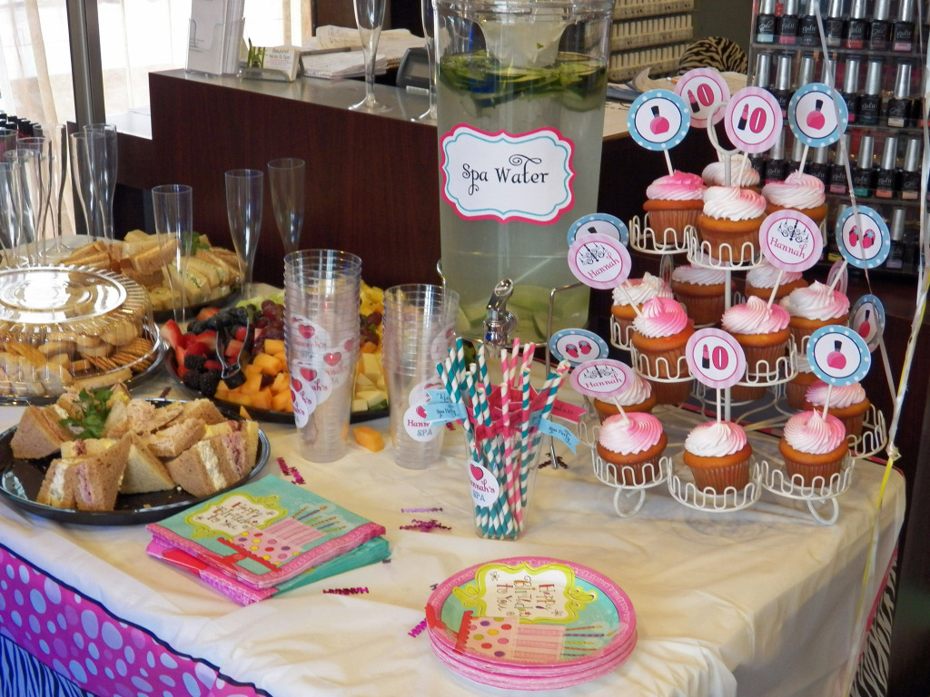 spa party table