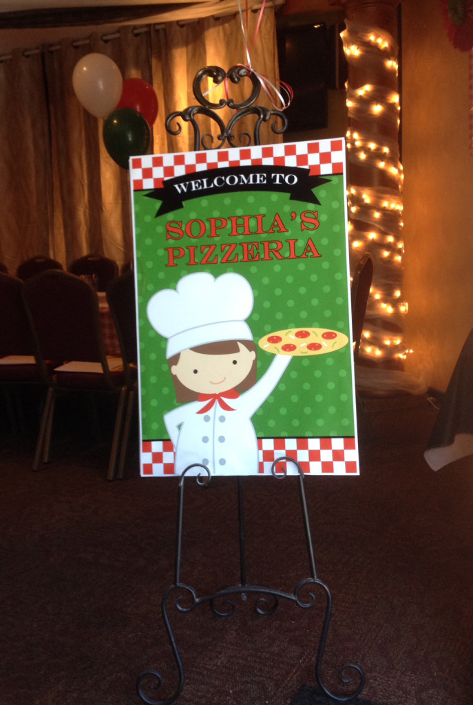 welcome sign pizza party 2