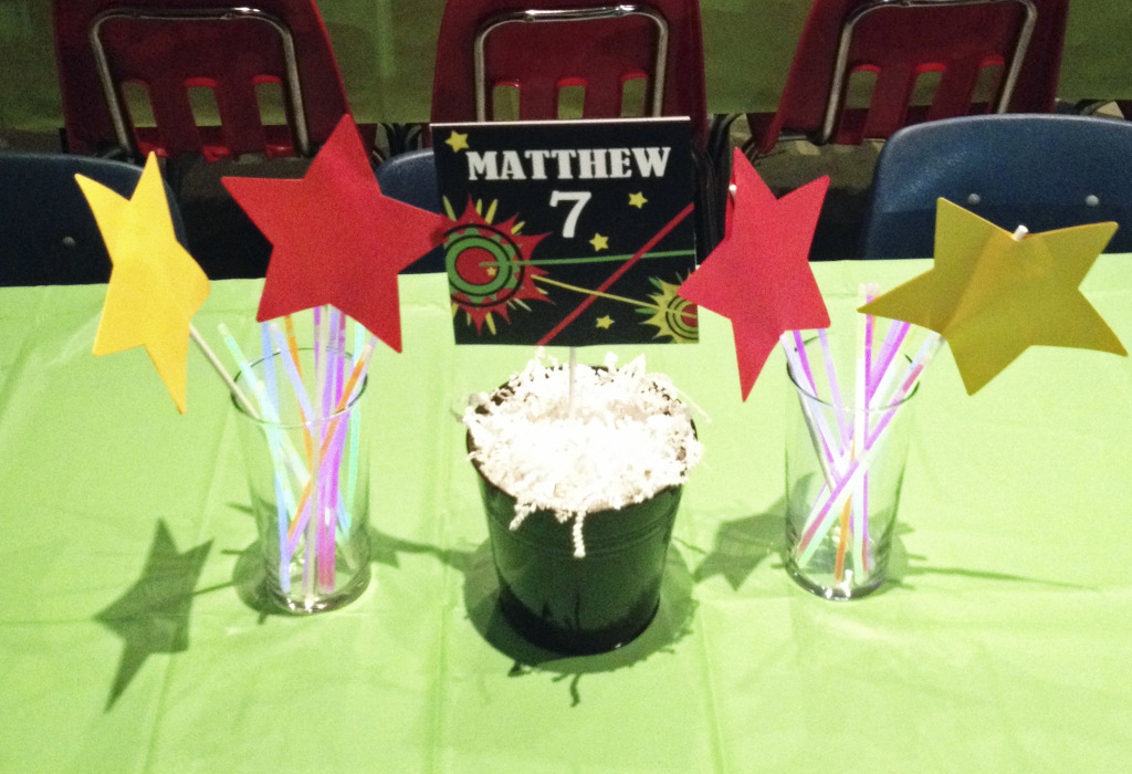 laser tag centerpiece toppers 2