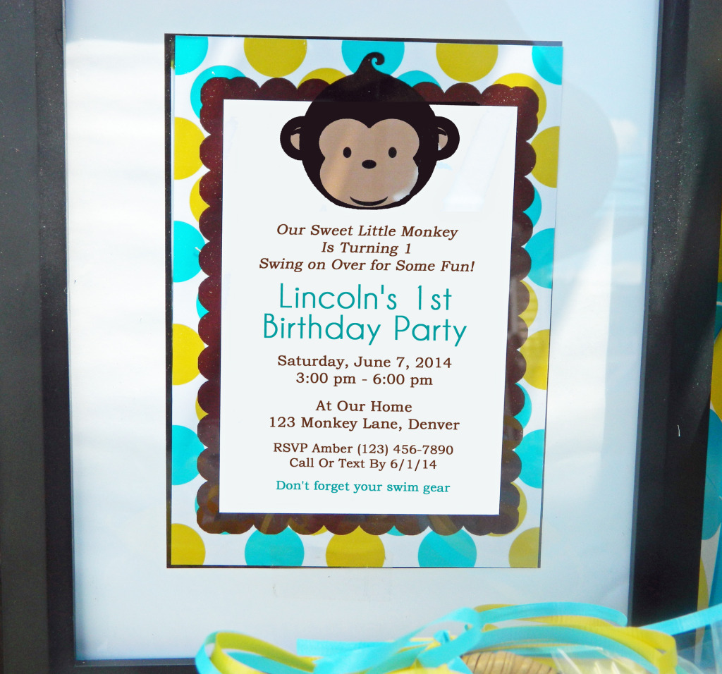 monkey baby shower invitation 