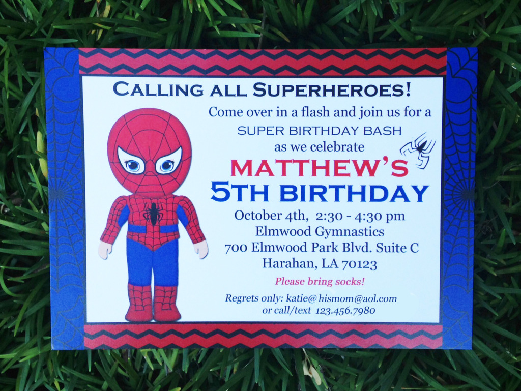 spiderman invitation