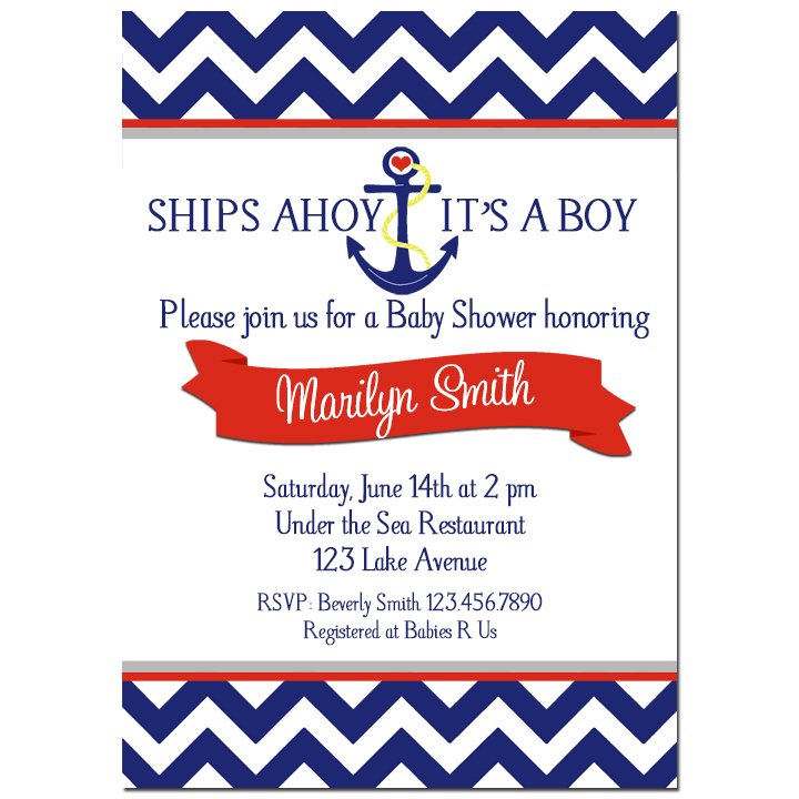 Nautical Ahoy It's A Boy - Anchors Away Collection