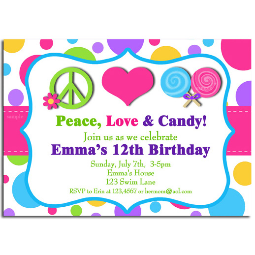 Peace, Love & Candy - Sweet Birthday