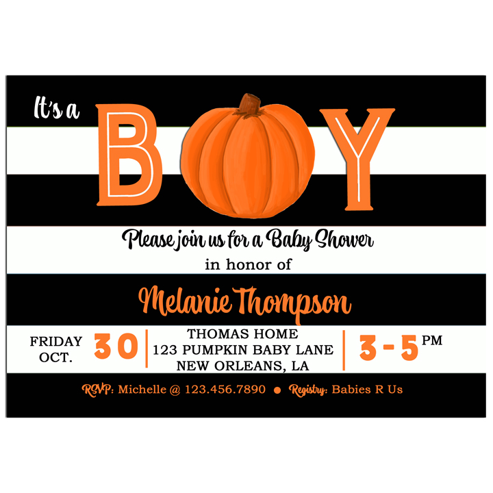 Pumpkin Boy Stripe
