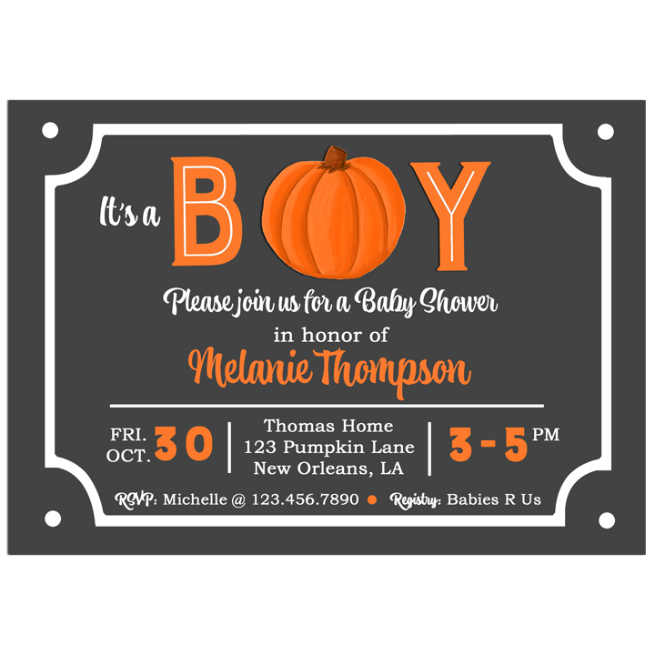 Pumpkin Boy Chalkboard