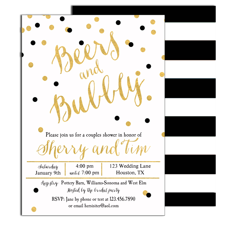 Black Stripe Gold Confetti Collection