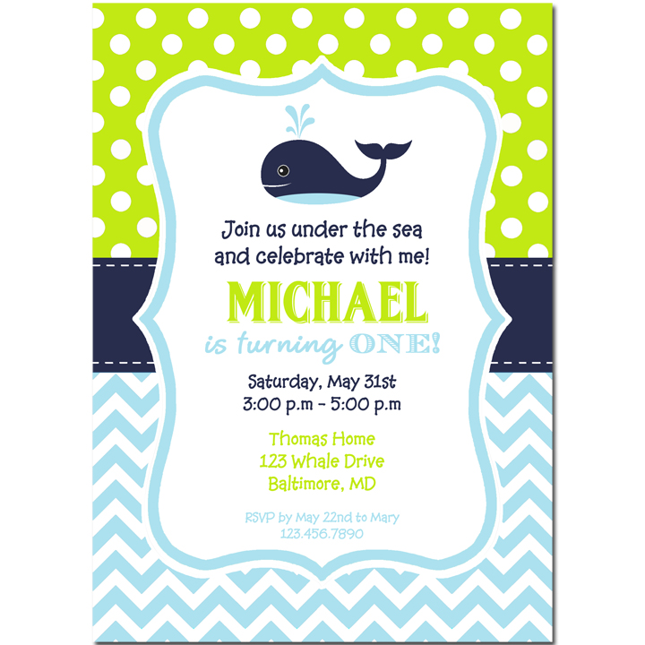 Green and Navy Whale