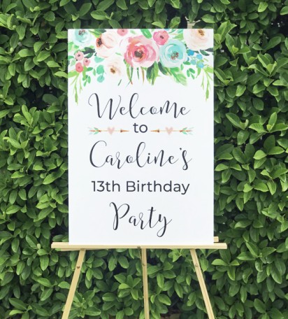 Boho Party Welcome Sign