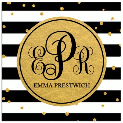 Black and Gold Back to School Calling Cards