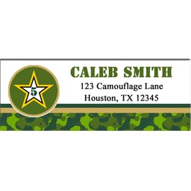 Camouflage Military Address Labels - Camo 