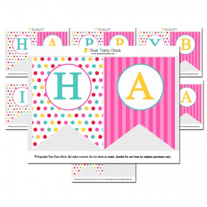 Carousel Amusement Park "Happy Birthday" Banner - Amusement Park Fun Collection