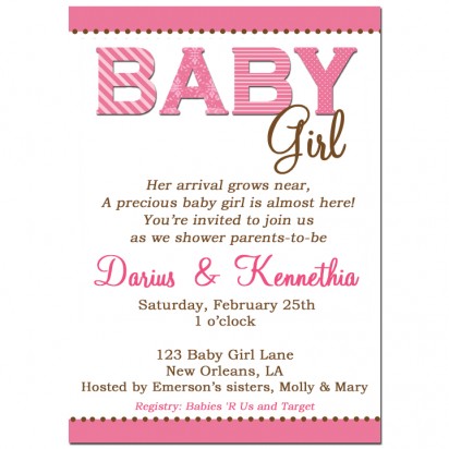 Baby Girl Shower Invitation