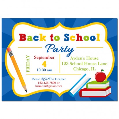 Back to School Party Invitation - School's In Collection