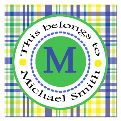 Plaid Back to School Calling Cards