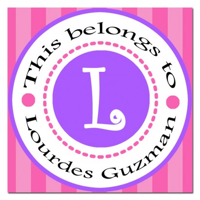 Monogram Back to School Pink and Purple