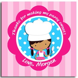 Girl Chef Cupcake  Baking Party Favor Tag