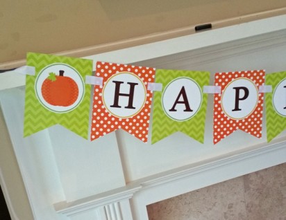 Pumpkin Patch Happy Birthday Banner