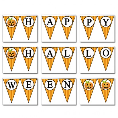 Jack-O-Lantern "Happy Halloween" Banner