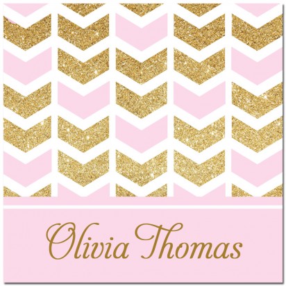 Boho Pink Glitter Calling Cards