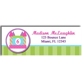 Bounce House Return Address Labels - Rainbow Bounce Collection