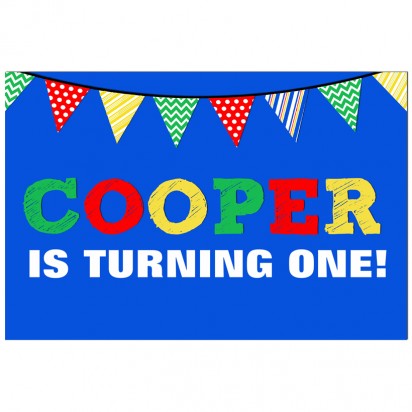 Birthday Personalized Poster or Backdrop - Primary Color Fun