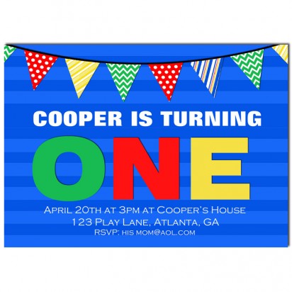 Birthday Party Invitation - Primary Color Fun