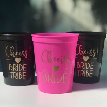 Bachelorette Bride and Bride Tribe Plastic Stadium Cups