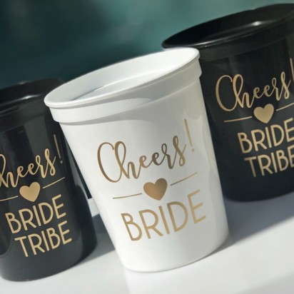 Bachelorette Bride and Bride Tribe Plastic Stadium Cups