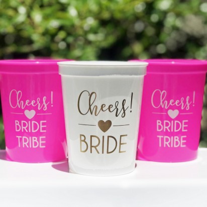 Bachelorette Bride and Bride Tribe Plastic Stadium Cups
