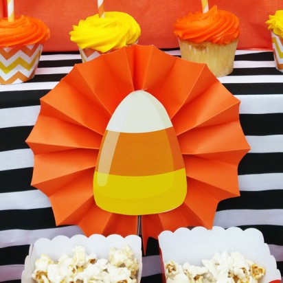 Candy Corn Centerpiece Toppers 