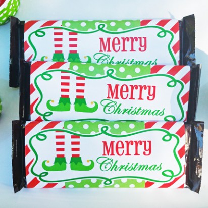 Christmas Chocolate Candy Bar Wrappers