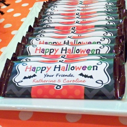 Halloween Regular Size Chocolate Candy Bar Wrappers 