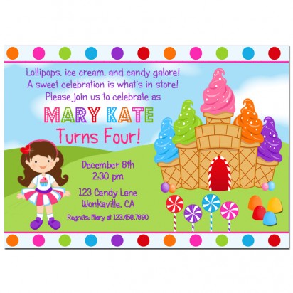 Ice Cream Candy Party Invitation - Sweet Dream Birthday