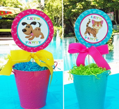 Cat and Dog Centerpiece Toppers
