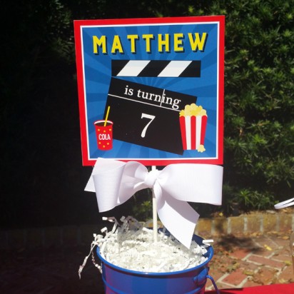 Movie Ticket Party Centerpiece Toppers