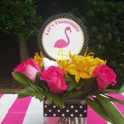 Pink Flamingo Party Centerpiece Toppers 