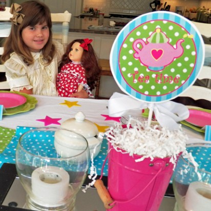 Girl's Tea Party Centerpiece Toppers
