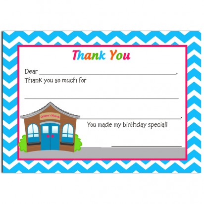 Children's Museum Thank You Note