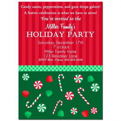Christmas Candy Invitation