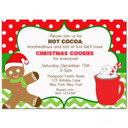 Hot Cocoa and Cookies Invitation
