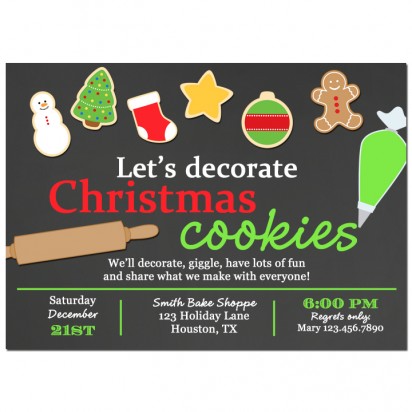 Christmas Cookie Decorating Invitation