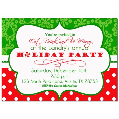 Christmas Party Invitation - Holiday Swirl 