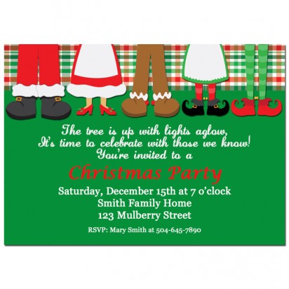 Christmas Feet Invitation - Festive Feet Collection