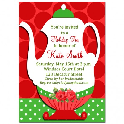 Christmas Tea Party Invitation