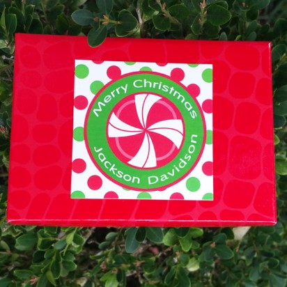 Peppermint 2.5" Christmas Gift Tags