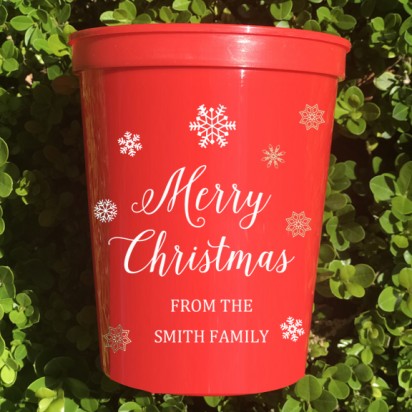 Christmas Snowflake Stadium Cups